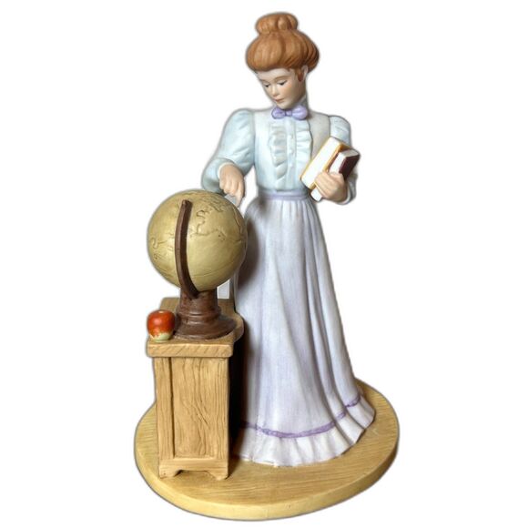 ENESCO Treasured Memories The Gift Of Wisdom School Teacher Books Globe 1990 VTG - Picture 1 of 5